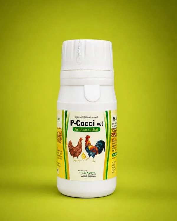 A package of P Cocci XL, a poultry health product, displayed on a white background with clear labeling.